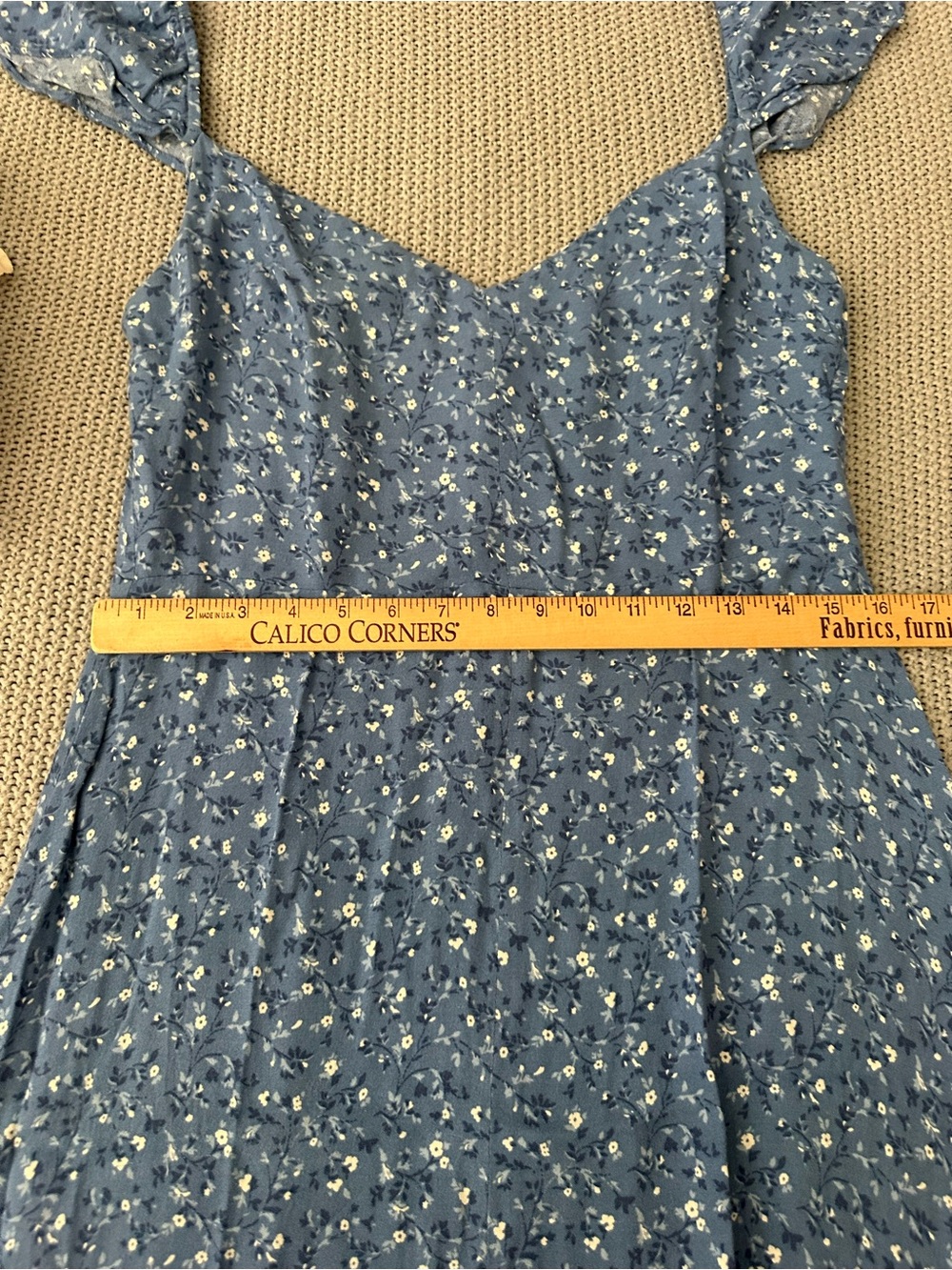 Reformation Baxley Dress in Blue Eve Size 10 - Picture 6 of 15